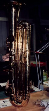 An ORSI reed contrabass, filmed on location in Milan