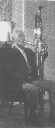 Mr. Leblanc playing theoctocontralto clarinet