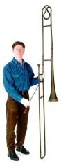 Oiler contrabass trombone, with stick