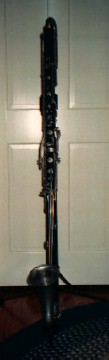 Buescher contralto clarinet, front